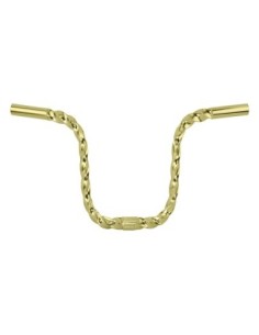 U Square Twisted Handlebar 9 25.4mm Gold.